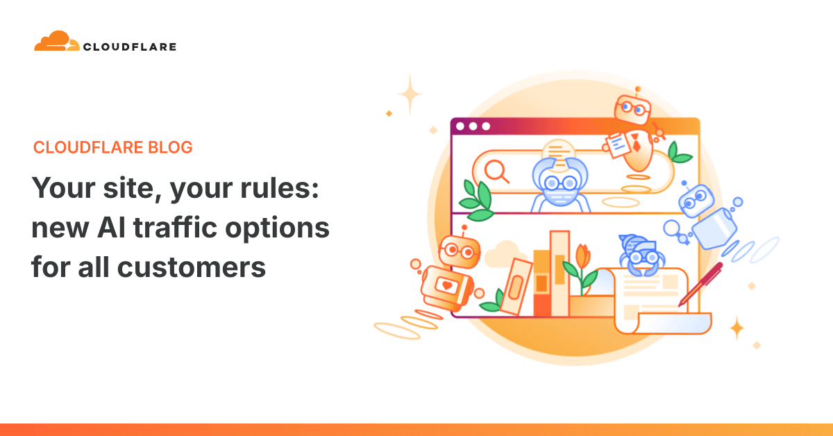 'Your site, your rules: new AI traffic options for all customers' 포스트 썸네일